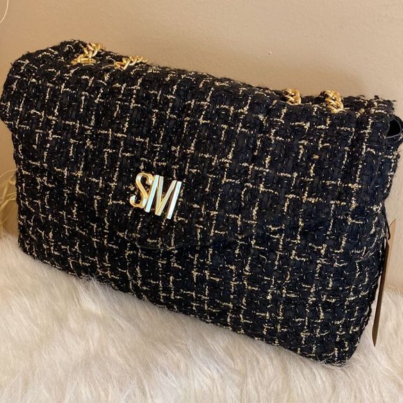 Steve Madden (Bledger)Shoulder Bag - Black & Gold - Picture 4 of 13